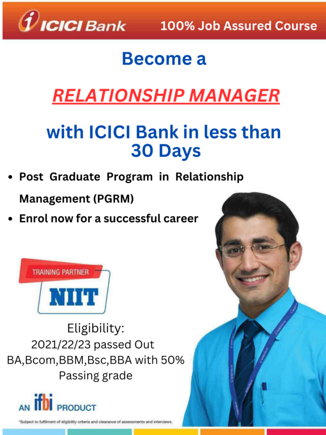 Become a Relationship Manager with ICICI Bank in less than 30 Days