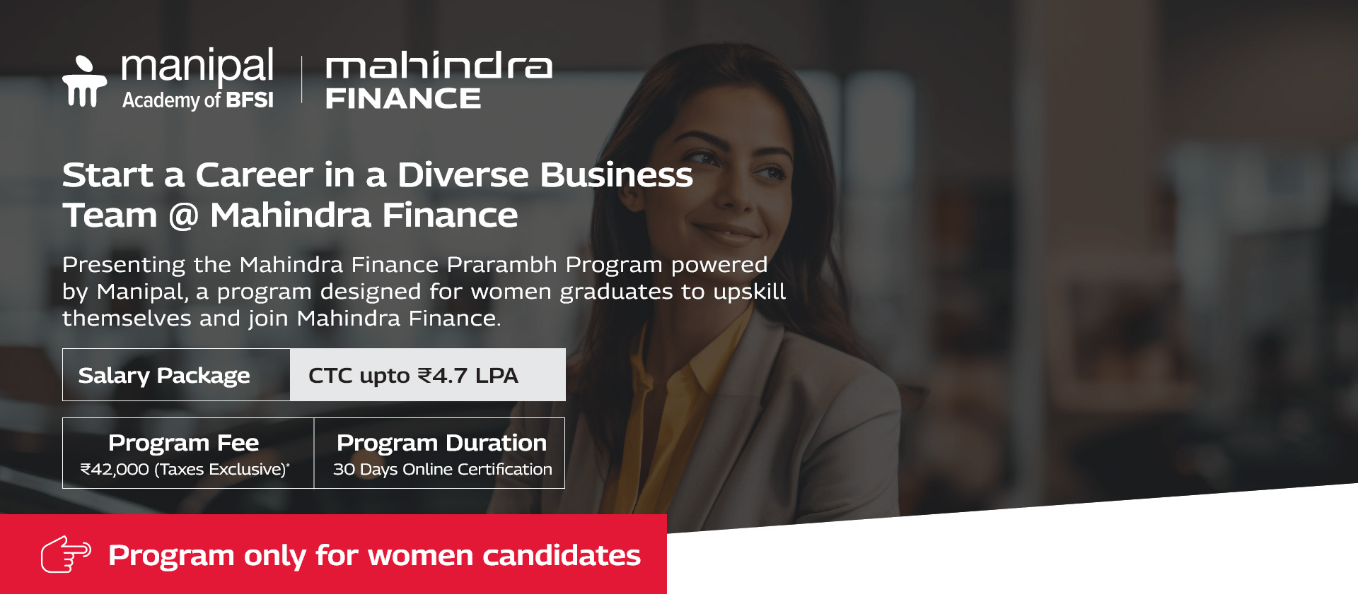 Mahindra Finance Prarambh Program Career Restart for Women | GingerJobs